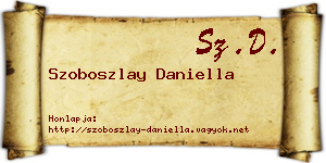 Szoboszlay Daniella névjegykártya