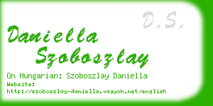 daniella szoboszlay business card